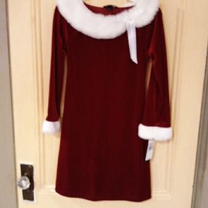 Girls size 10 red velvet Christmas dress